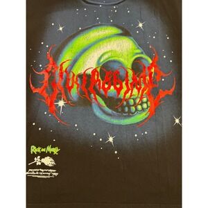 Civil Regime Rick and Morty Skull Vintage Wash T-Shirt Black Medium NWT